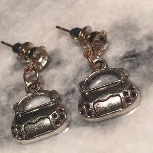 Purse CZ Post Earrings